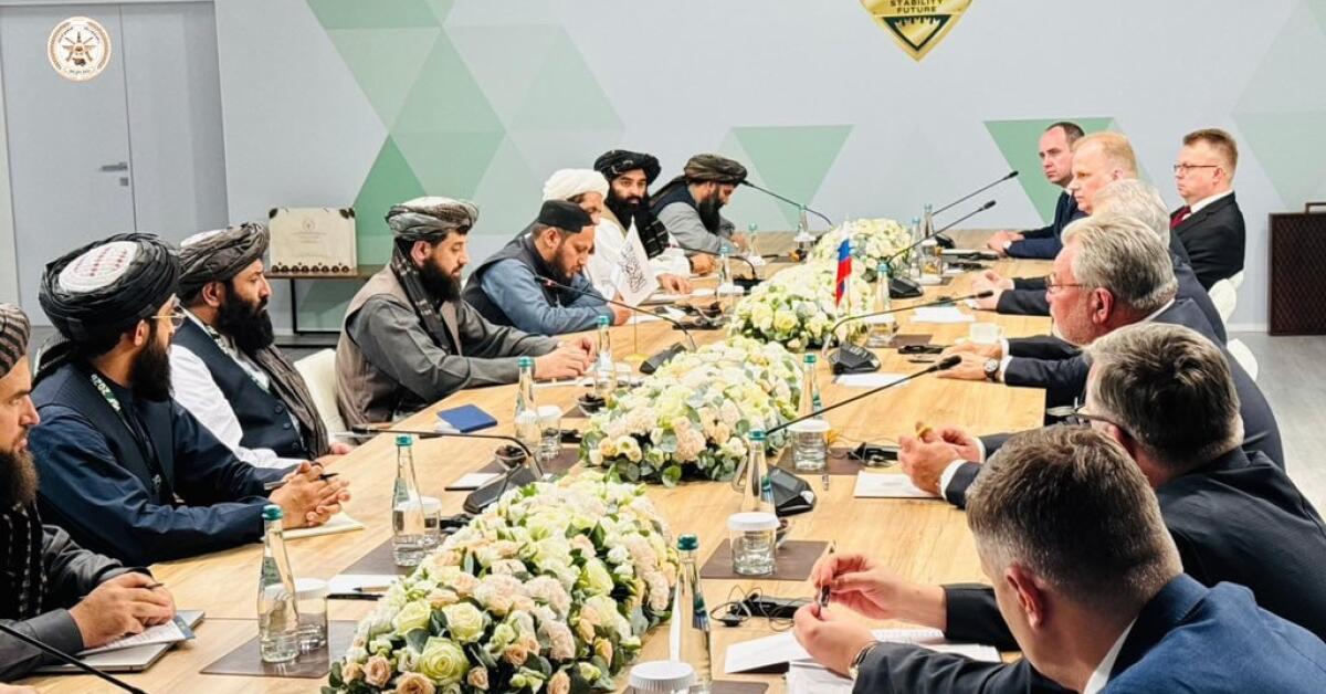 وزیر دفاع طالبان با دبیر شورای امنیت روسیه دیدار و گفت‌وگو کرد