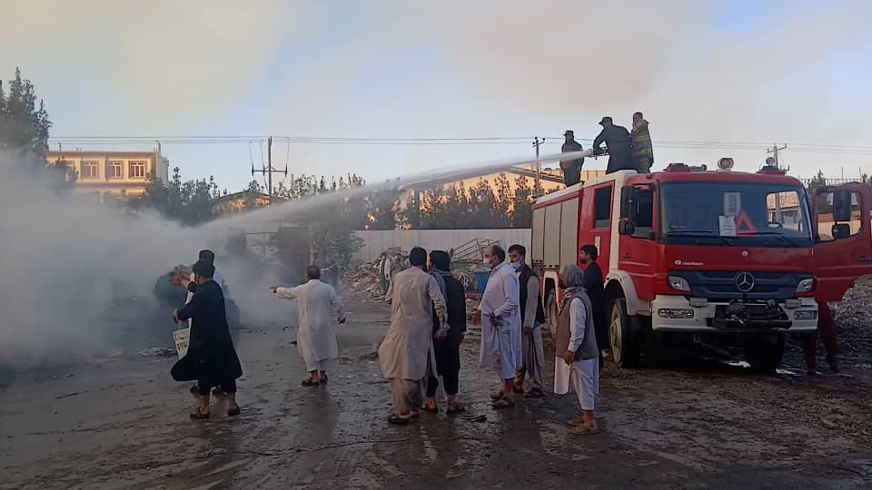 آتش‌سوزی در شهرک صنعتی هرات ۲۰ میلیون افغانی خسارت وارد کرد