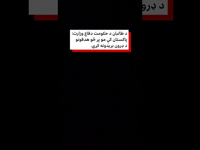 د طالبانو حکومت دفاع وزارت: پاکسان کې مو پر ځینو هدفونو د ډرون بریدونه کړي
