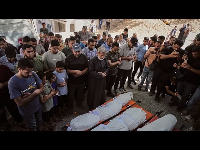غزه: سوگواری خانواده‌ها پس از حملات شبانه اسرائیل با دست‌کم ۹ کشته