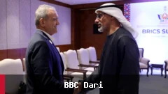 د بریکس غونډه کې د ایران او اماراتو ولیعهد ترمنځ لیدنه