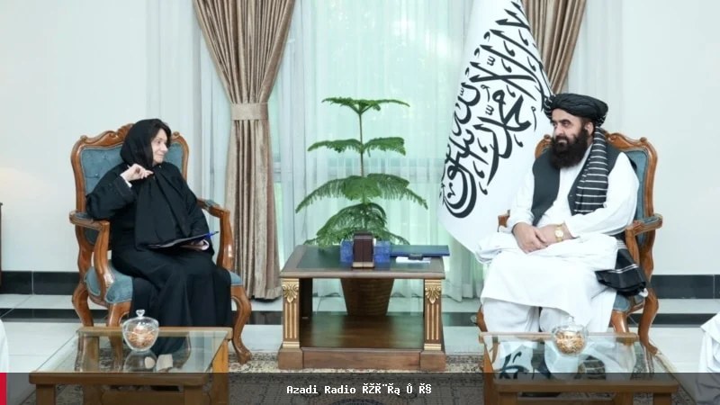 د ملل متحد مرستیال سرمنشي د امیرخان متقي سره په کابل کې خبرې وکړې